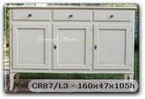 Ivory lacquered sideboard Ivory lacquered sideboard