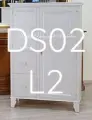 Dispensa in legno colore grigio
