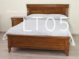 Classic style solid walnut bed