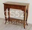 Walnut console with oak inlays