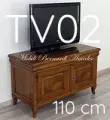Mobile tv in noce con 2 ante intarsiate