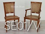 Sedie classiche in noce con paglia di vienna
