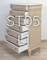 Settimanale stile luigi filippo finitura bicolore bianco tortora