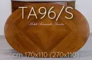 Tavolo ovale allungabile classico in noce cm 170x110