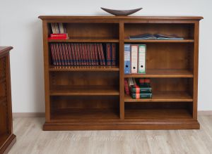 Scaffalatura libreria in legno stile classico con ripiani spostabili