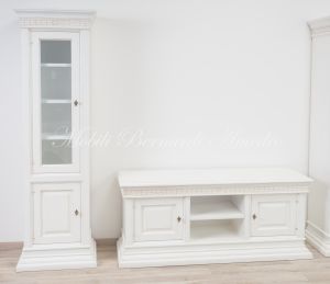 Librerie mobile per Tv da soggiorno stile classico contemporaneo con finitura colore bianco