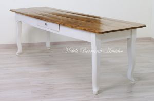 Tavolo Vecchio Bicolore Abete Country 1c 05 V2