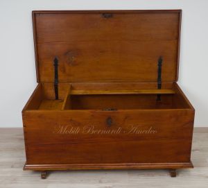 Chest - original restored chest in solid cherry with working antique lock
