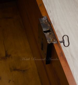 Chest - original restored chest in solid cherry with working antique lock