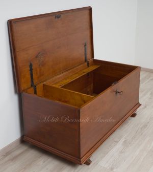 Chest - original restored chest in solid cherry with working antique lock