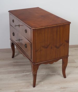 Antique restored cherry chest of drawers with 2 drawers