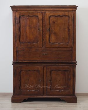 Credenza dispensa antica con alzata, ante e ribalta