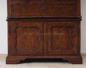 Credenza dispensa antica con alzata, ante e ribalta