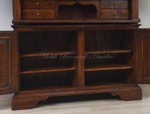 Credenza dispensa antica con alzata, ante e ribalta