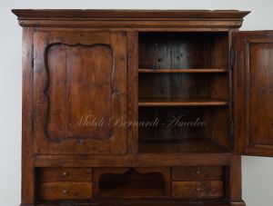Credenza dispensa antica con alzata, ante e ribalta