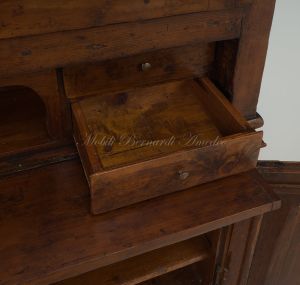 Credenza dispensa antica con alzata, ante e ribalta
