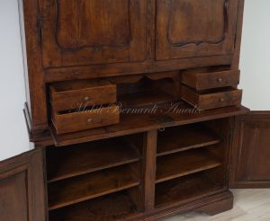 Credenza dispensa antica con alzata, ante e ribalta