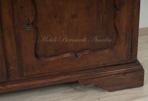 Credenza dispensa antica con alzata, ante e ribalta