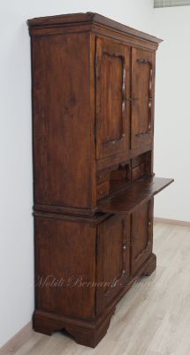 Credenza dispensa antica con alzata, ante e ribalta