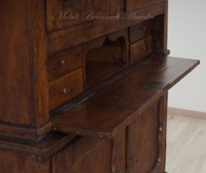 Credenza dispensa antica con alzata, ante e ribalta