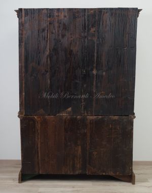 Credenza dispensa antica con alzata, ante e ribalta