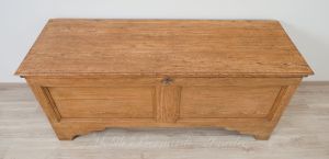 Original antique chest in solid fir, light colored wax finish