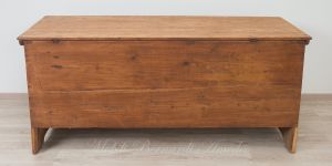 Original antique chest in solid fir, light colored wax finish