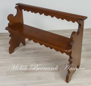 Riproduzione in stile barocco di una panca in legno massello del 1700