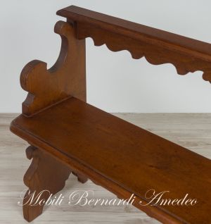 Riproduzione in stile barocco di una panca in legno massello del 1700