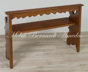 Riproduzione in stile barocco di una panca in legno massello del 1700