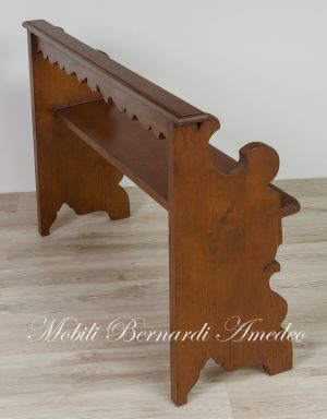 Riproduzione in stile barocco di una panca in legno massello del 1700
