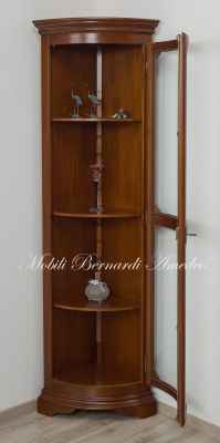Angolare Bombato Legno 1 Anta Vetro 09