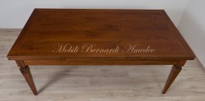 Tavolo stile classico in legno massello allungabile con prolunghe estraibili