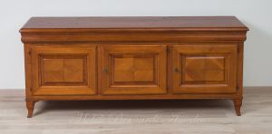 Mobile porta Tv lungo 160 cm da soggiorno stile classico con 3 ante in legno massello di noce