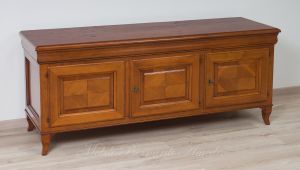 Mobile porta Tv lungo 160 cm da soggiorno stile classico con 3 ante in legno massello di noce
