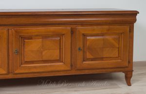 Mobile porta Tv lungo 160 cm da soggiorno stile classico con 3 ante in legno massello di noce
