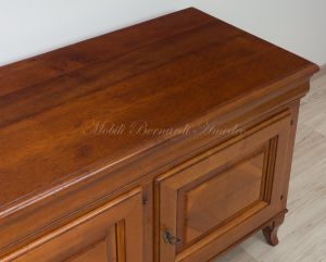 Mobile porta Tv lungo 160 cm da soggiorno stile classico con 3 ante in legno massello di noce