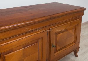 Mobile porta Tv lungo 160 cm da soggiorno stile classico con 3 ante in legno massello di noce