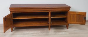 Mobile porta Tv lungo 160 cm da soggiorno stile classico con 3 ante in legno massello di noce