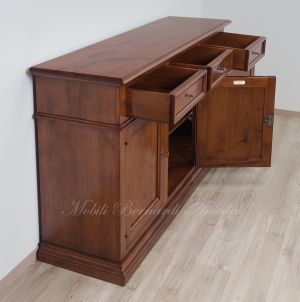 Credenza stile classico in legno massello di noce in svendita