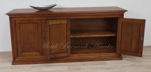Credenza classica costruita in noce massello con 4 ante in svendita