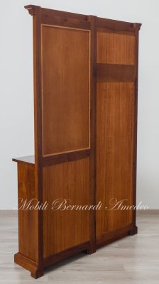 Mobile appendiabiti da entrata o corridoio con specchiera stile arte povera in legno massiccio