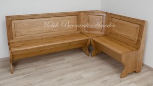 Panca in legno massiccio realizzata su misura per tavoli fratino