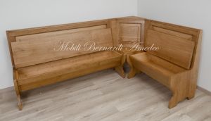 Panca in legno massiccio realizzata su misura per tavoli fratino