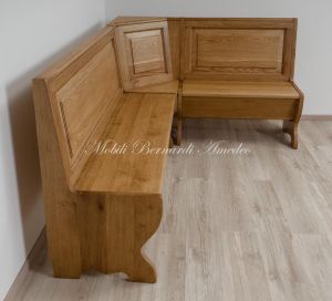 Panca in legno massiccio realizzata su misura per tavoli fratino