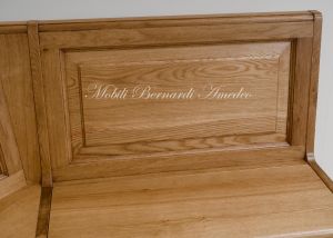 Panca in legno massiccio realizzata su misura per tavoli fratino