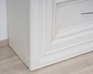 Parete attrezzata porta Tv da soggiorno stile classico contemporaneo finitura bianco e rovere