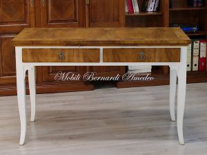 Scrittoio Bicolore Bianco Noce 2c 01