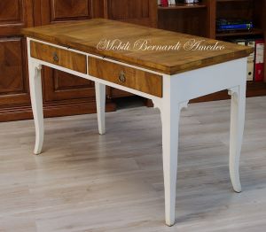 Scrittoio Bicolore Bianco Noce 2c 02