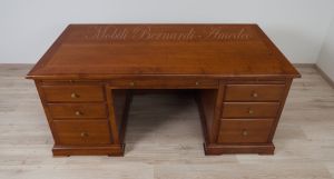 Large classic style study or office desk in solid wood with drawers